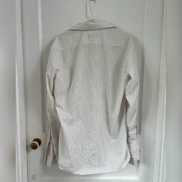 Christian Dior Vintage Striped button up with logo Size 15 1/2 $590 - Picture 4 of 4
